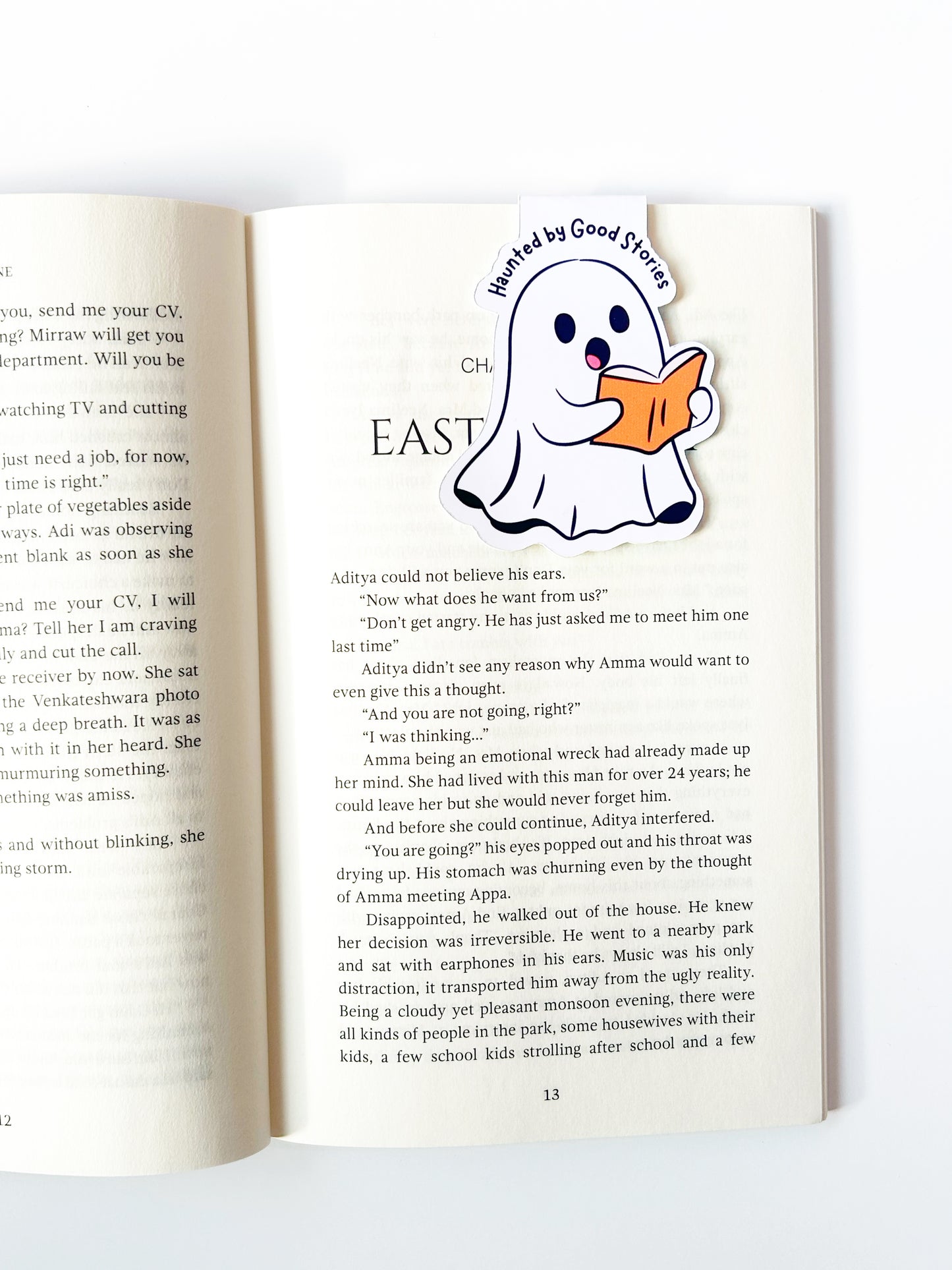 Ghost-Themed Magnetic Bookmarks (Pack of 3) | Cute Halloween Page Markers for Books | Spooky Gift for Book Lovers & Readers