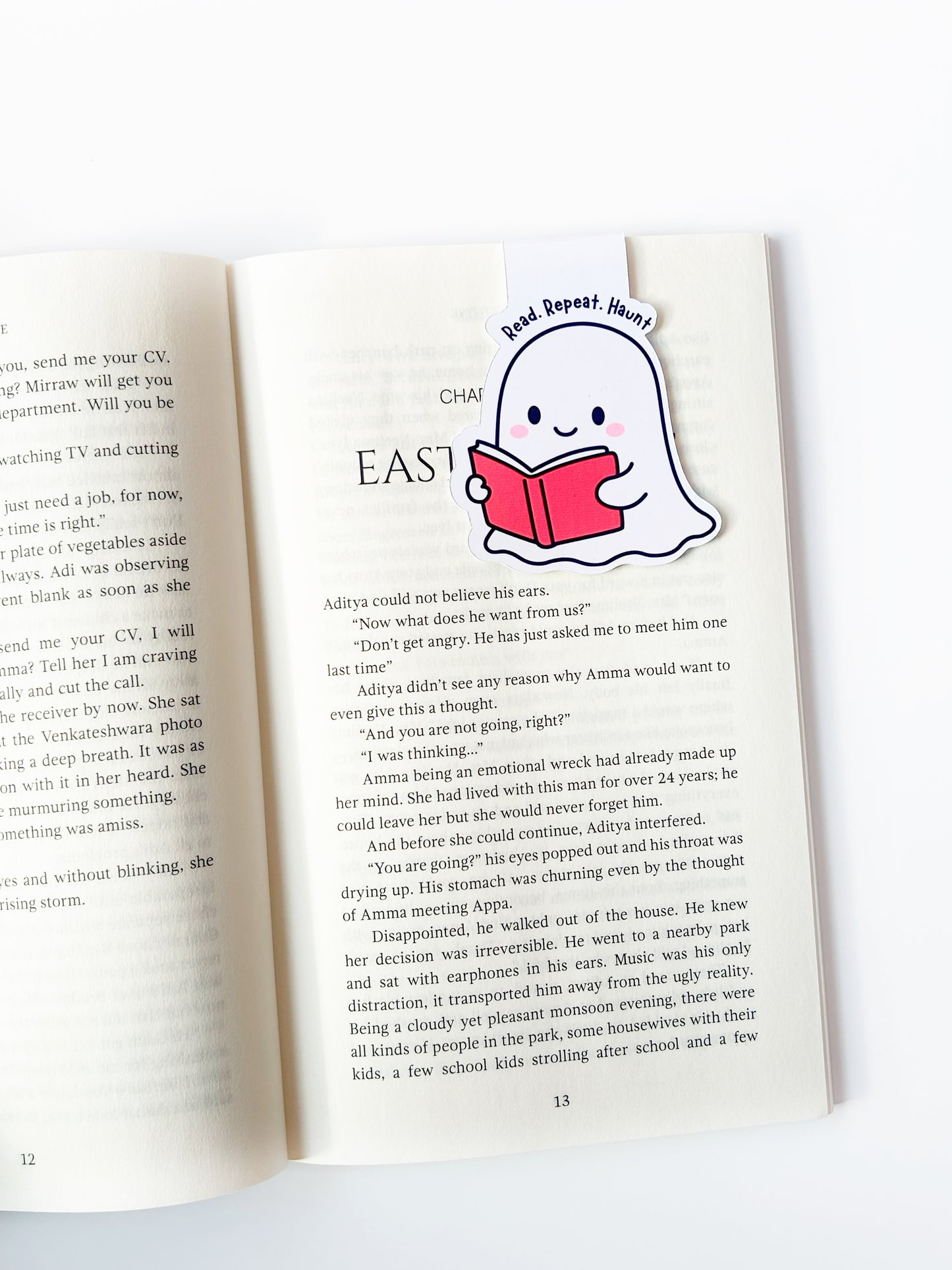 Ghost-Themed Magnetic Bookmarks (Pack of 3) | Cute Halloween Page Markers for Books | Spooky Gift for Book Lovers & Readers