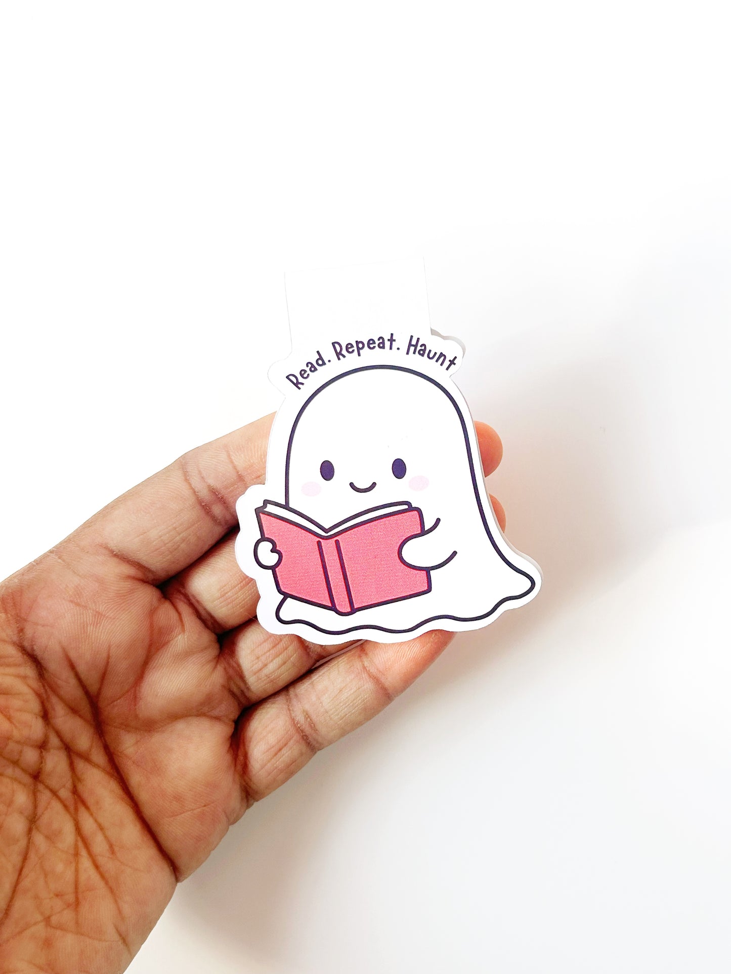 Ghost-Themed Magnetic Bookmarks (Pack of 3) | Cute Halloween Page Markers for Books | Spooky Gift for Book Lovers & Readers