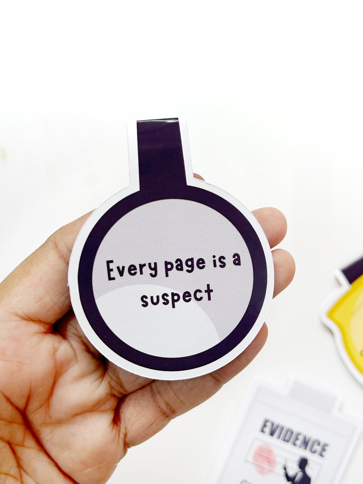 Thriller-Themed Magnetic Bookmarks (Pack of 3) | Crime & Mystery Quote Page Markers for Books | Gift for Suspense Readers