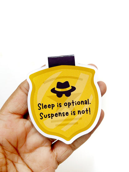 Thriller-Themed Magnetic Bookmarks (Pack of 3) | Crime & Mystery Quote Page Markers for Books | Gift for Suspense Readers