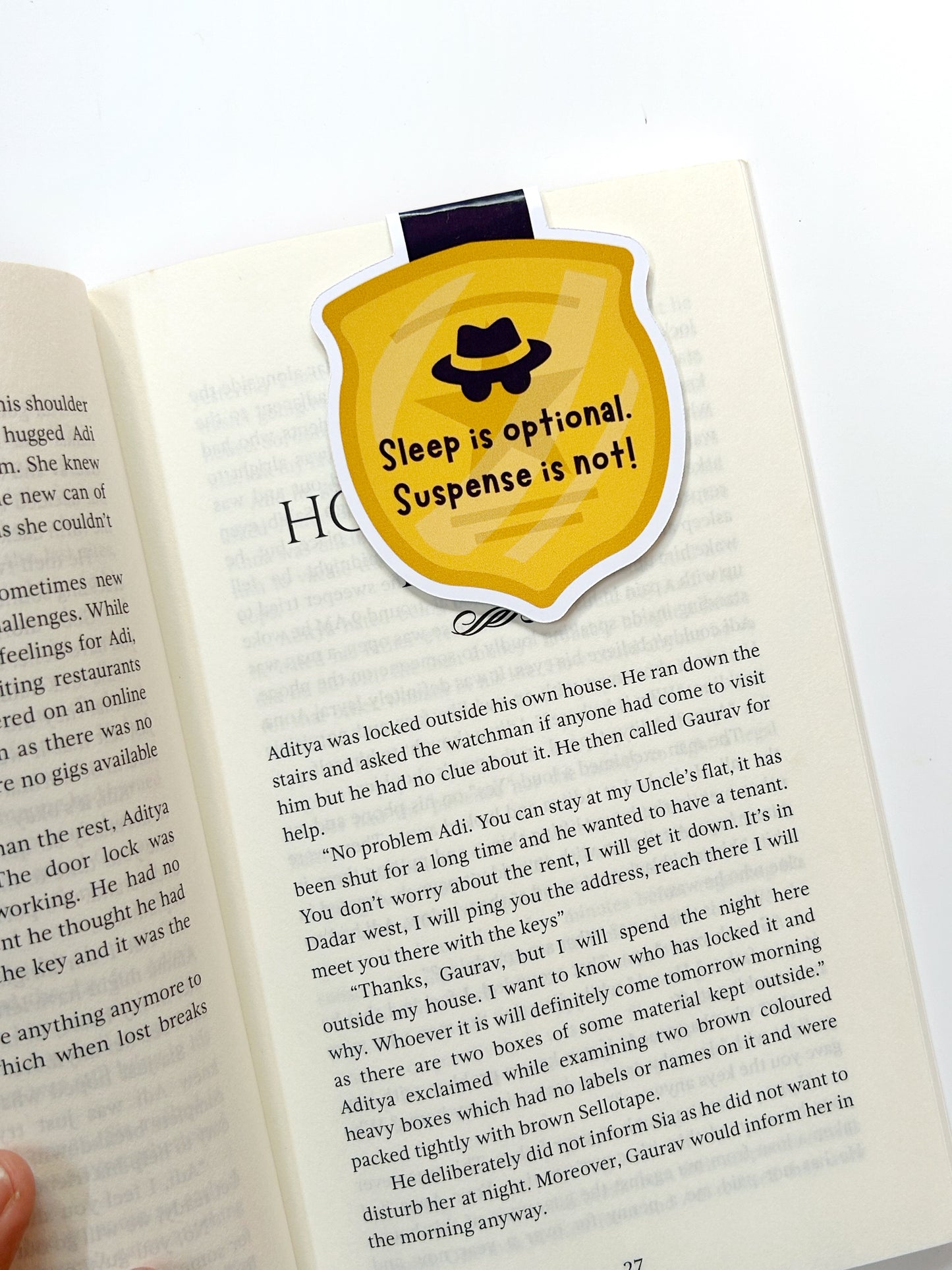 Thriller-Themed Magnetic Bookmarks (Pack of 3) | Crime & Mystery Quote Page Markers for Books | Gift for Suspense Readers