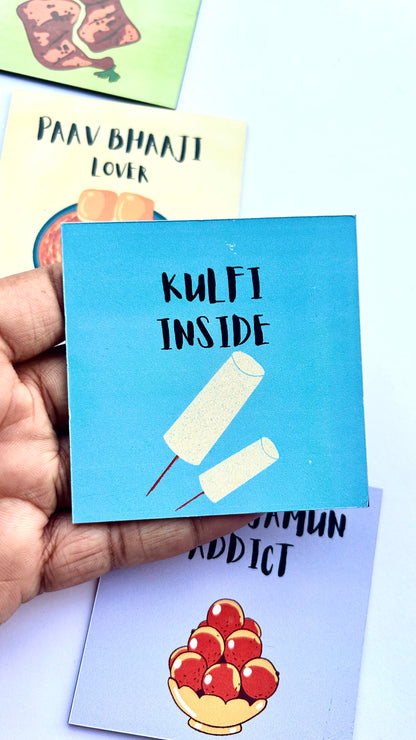 Foodie Delight: Combo of 4 Quirky Fridge Magnets for Food Lovers Theme 1